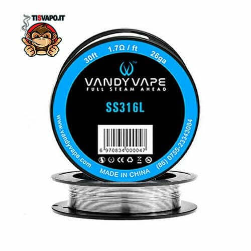 Filo Resistivo SS316L 26ga 0.40mm - Vandy Vape