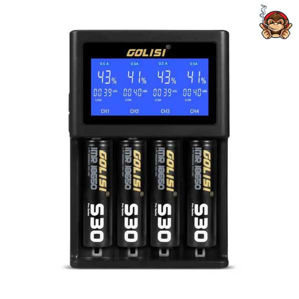 Caricabatterie S4 (con 4 Slot e display LCD) - Golisi