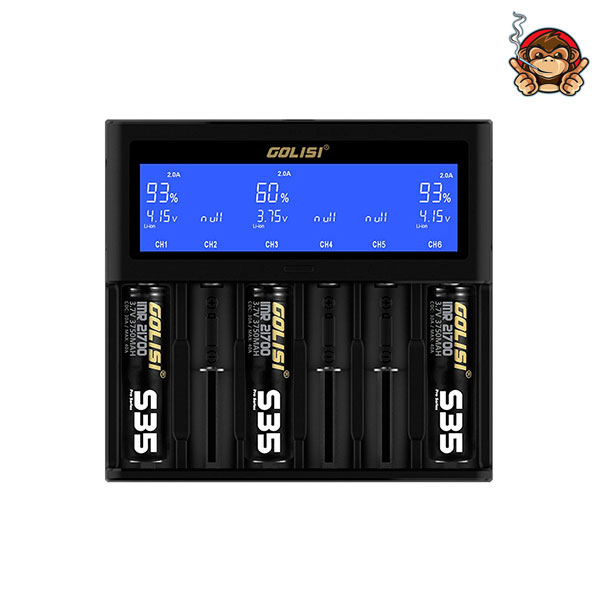 Caricabatterie S6 (con 6 Slot e display LCD) - Golisi