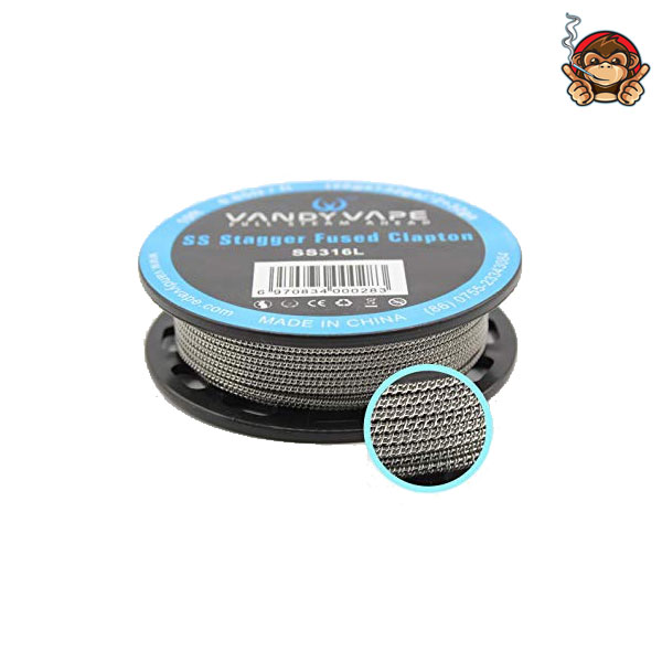 Filo Resistivo Stagger Fused Clapton SS316 Wire (26GA + 32GA)*2 + 32GA - Vandy Vape
