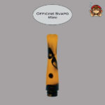 Drip Tip POSEIDONE Metacrilato Nero/Arancio Maculato - Officine Svapo