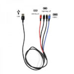 Cavo USB 4 in 1 - Type C / Micro Usb / Lightning 125 cm 2.8A