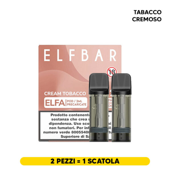 CREAM TOBACCO - Pod Precaricata ELFA - Elf Bar