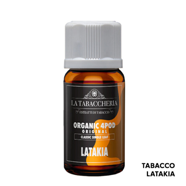 LATAKIA Organic 4Pod Single Leaf - Aroma Concentrato 10ml - La Tabaccheria