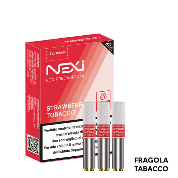 STRAWBERRY TOBACCO - Pod Precaricate Nexi - (3 Pezzi) - Aspire