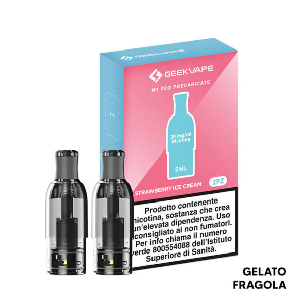 STRAWBERRY ICE CREAM - Pod Precaricata Wenax M1 - Geek Vape