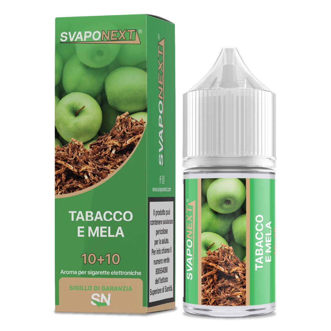 TABACCO E MELA - Starter Flavour - Aroma Mini Shot 10+10 - SvapoNext TABACCO E MELA - Starter Flavour - Aroma Mini Shot 10+10 - SvapoNext
