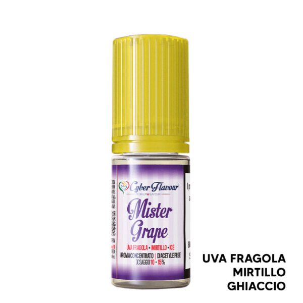 MISTER GRAPE - Fresh and Fruity - Aroma Concentrato 10ml - Cyber Flavour